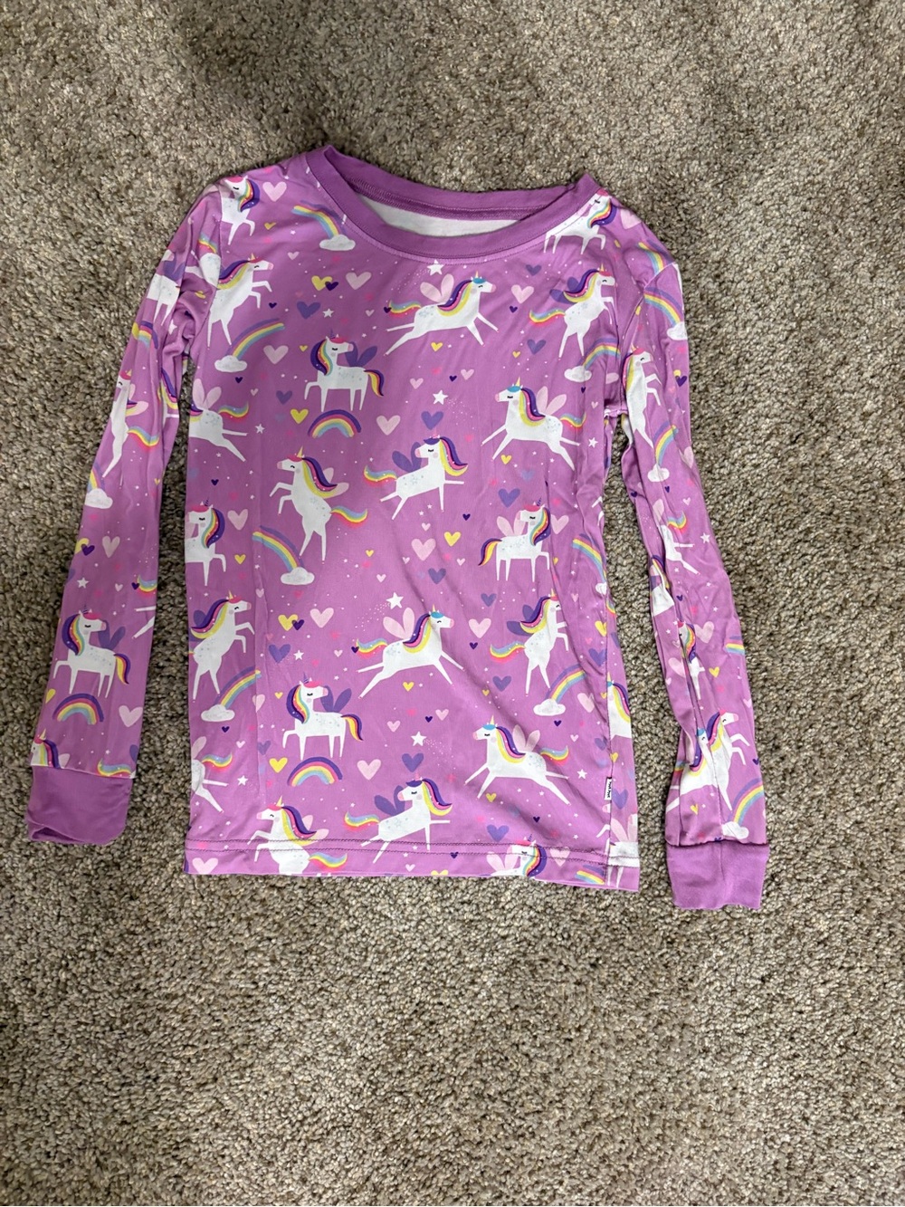 Little sleepies bamboo unicorn pajama shirt